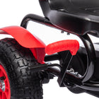 Aosom Kids Pedal Go Kart with Adjustable Seat and Rubber Wheels - Red-Handles multiple types of ground, including cement, brick, gravel and asphalt roads 