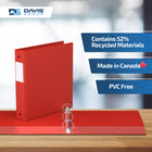 Davis Group Premium Economy Binder - Round Ring - 1.5" - Red - 6 Pack-Ideal for Conferences, Reference, Colleges & Universities