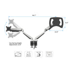 ShoppingAll 2-in-1 Adjustable Dual Gas Spring Arm Laptop & Monitor Desk Mount Stand - White-Features two super speed USB 3.0 ports, and audio ports for quick access to flash drives, and convenient for charging your devices.