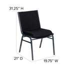 Flash Furniture HERCULES Series Heavy Duty Stack Chair - Black Dot Fabric-CA117 Fire Retardant Foam