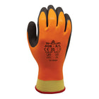 SHOWA WaterResistant Breathable Insulated Full Foam Natural Rubber Glove - Acrylic/Nylon Liner - Black/Orange - Medium -Natural Rubber Latex