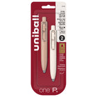 Uniball One P Retractable Gel Pens - 0.5mm - Black Ink - Coffee & Yogurt - 2 Pack-Bring crisp, vibrant lines to your artistic and personal projects with these smooth-flowing, revolutionary gel ink pens available in many colours