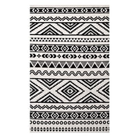 Modway Haku Geometric Moroccan Tribal Area Rug - 8 ft W x 10 ft L - Black/White-Geometric Moroccan Tribal Area Rug