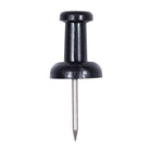 JAM Paper Colourful Push Pins - Black - 100 Pack-Used to pin important papers or pictures to Bulletin Boards, Cork Boards, Calendars, and Walls