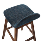 Modway Juno Wood Bar Stool - Navy Fabric - Set of 2-9