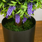 HOMCOM 2.3' Potted Artificial Plant Ball Tree with Lavender Flowers - Green - 2 Pack-Colour: Green 
