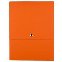 JAM Paper Vertical Snap Closure Portfolio - 12 1/8 x 9 x 1/2 - Orange Kraft-Colour: Orange Kraft