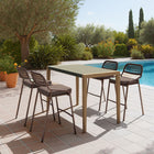 Zuo Rio Barstool - Brown - Set of 2-Assembly not required