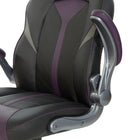 DESIGNlab By OSP Orion Gaming Chair - Purple Accents-Integrated Headrest