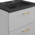 Modway Daybreak 24" Bathroom Vanity - Light Grey/Black-Assembly Required