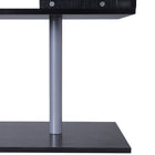 HOMCOM 55" L-Shaped Desk - Black-Solid and sturdy build from durable engineered wood with a laminated surface 
