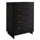 Manhattan Comfort Granville Modern Dresser and Chest Set - Black-30 Day Limited Manufacturer's Warranty