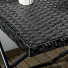Outsunny Rattan Coffee Table for Balcony - Black-Lightweight design for easy mobility   