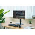 Kanto Universal Monitor Desktop Stand - Height Adjustable - 360 Degree Rotation - Black-User manual and all mounting hardware included