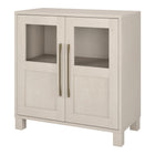 Hudson&Canal Holbrook 28"W Accent Cabinet - Alder White-Top weight capacity is 45 lbs, middle shelf can support 30 lbs, while lower shelf hold 45 lbs