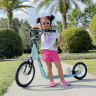 Aosom Youth Kick Scooter with Adjustable Handlebar - Blue-No pedals, no gears, no brakes, kids walk along at their own speed 