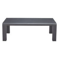Zuo Rolig Coffee Table - Black-Faux Wood Aluminum rectangular shape tabletop