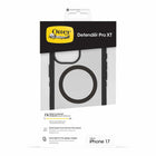 OtterBox Defender Pro XT Clear Compatible with MagSafe Case with Camera Control for iPhone 17 - Dark Side Black-Screen lip keeps display hovering safely off surfaces