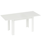 HOMCOM 55"-71" Rectangular Modern Extendable Dining Table for 6-8 - White-Easily switches between six-seat and eight-seat for flexible dining needs
