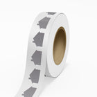 JAM Paper Standard Label Rolls - House Shaped - 1 7/8 x 2 7/8 - Silver Matte Foil - 125 Labels/Roll-Colour: Durable Silver Matte Foil | Make your mail stand out with colourful shipping address labels.