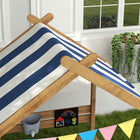 Outsunny Outdoor Sandbox with Cover for Backyard - Brown-Bottomless design with liner for drainage, ventilation and adjusting the depth of sand 