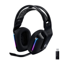Logitech G733 LIGHTSPEED Wireless Gaming Headset with Suspension Headband - Black-Total freedom with up to 20 m wireless range and LIGHTSPEED wireless audio transmission. Keep playing for up to 29 hours of battery life