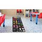 Ashley Productions Smart Poly The Original Fun Mat Mat Runner - 15.5" x 47" - Colours and Shapes-Slip-Resistant and Durable: Heavy-duty rubber backing ensures safety and durability, perfect for high-traffic areas.