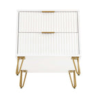 Manhattan Comfort DUMBO 20.07" Modern 2-Drawer Nightstand 2-Piece Set - White-10