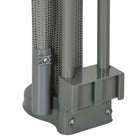 PawHut Retractable Pet Gate with Foldable Mesh Dog Gate for House - Grey-The unlock switch controls the extension of this tall dog gate