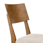 Modway Pax Wood Dining Side Chairs - Acorn/Heathered Weave Light Beige - 2 Pack-10