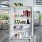 Seville Classics 5-Tier Heavy Duty Shelving - 72" H x 48" W x 24" D-Weight capacity per shelf on levelling feet: 600 pounds