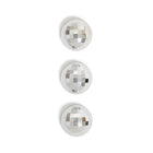 U Brands Disco Ball Locker Magnets - Set of 3 - Silver-Dazzling disco ball design with a silver mirrored finish, perfect for locker decor