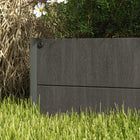 Outsunny Raised Garden Bed with Trellis for Climbing Plants - Dark Grey-Outdoor-ready powder-coated aluminium frame
