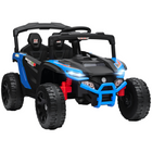 Qaba 12V Kids Ride On Truck with Dual Motors - Blue-Powerful 12V dual motors conquer various terrains
