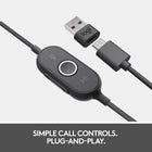 Logitech Zone 750 Wired On-Ear Headset with Advanced Noise-Canceling Microphone-Simple controls - Simple controls right at your fingertips, including volume, mute, answer, end, and reject calls-plus play or pause music