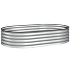 Outsunny Raised Garden Bed - 60" L x 36" W x 12" H - Silver-Galvanized steel frames ensure robust garden bed structures 