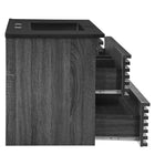 Modway Render 36" Wall-Mount Bathroom Vanity - Charcoal/Black-8