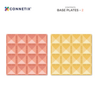 Connetix Pastel Lemon & Peach Base Plate - 2 Pieces-Encouraging creativity and imagination, children are exposed to STEAM learning concepts, all while they play 