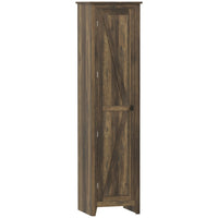HOMCOM 67" H Kitchen Pantry Cabinet with Barn Door - Brown-Five-tier layout maximizes vertical storage 