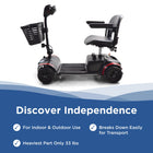 Journey Adventure Power Scooter - Red-Provides up to 12.4 miles of driving range on a full charge