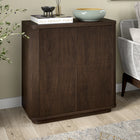 Hudson&Canal Easton 32"W Accent Cabinet - Alder Brown-Base, top, and shelves are crafted of sturdy MDF in a alder brown finish