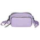 Nicci Ladies Crossbody Bag with Front Zipper Pocket - Lilac-Inside zipper pocket and cell phone pocket