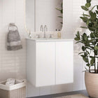 Modway Bryn 24" Wall-Mount Bathroom Vanity - White-Melamine and Particleboard Construction