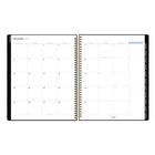 Five Star Academic Style Triangle Weekly/Monthly Planner - 11" x 9" - Black & Gold - Bilingual-Durable poly cover