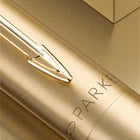Parker Jotter XL Ballpoint Pen - Monochrome Matte Gold - Medium Point - Blue Ink-Quinkflow ink technology for smoother, cleaner, and more consistent writing performance