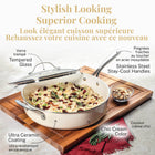 Gotham Steel 12-Piece Nonstick Ceramic Cookware Set - Cream-Non-toxic coating: made without pfoa, pfos, pfas, ptfe, lead, or cadmium for safer everyday cooking
