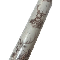 Roobie Wrapping Paper - Reindeer -Vintage Elegance: Celebrate the holidays with an exquisite reindeer design that blends rustic charm with seasonal festivity