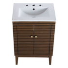 Modway Ledger 24" Bathroom Vanity - Walnut/White-8