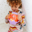 Glo Pals Sensory Jars - Stardust Purple-Spill-proof locking lid for safe on-the-go play