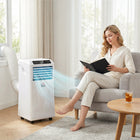 HOMCOM 10,000 BTU Portable Air Conditioner with 4 Modes - White-LED display for easy control 